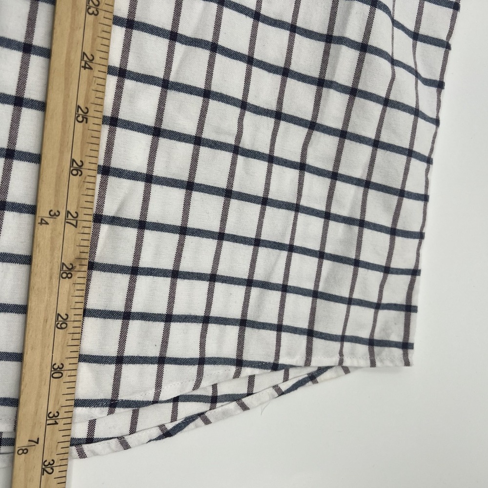 Untuckit Button Down Checkered Shirt Mens 3XL White Preppy Business Pocket SS - Picture 13 of 14